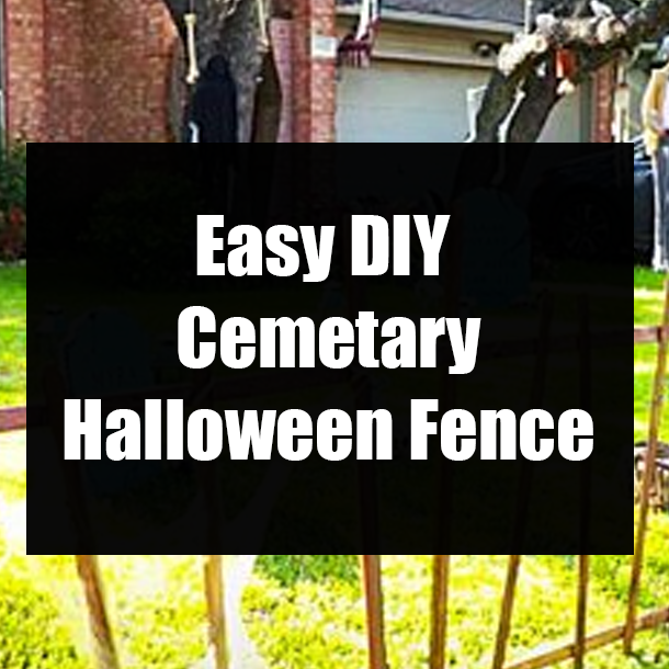 Easy DIY Cemetary Halloween Fence