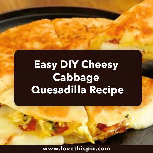 Easy DIY Cheesy Cabbage Quesadilla Recipe