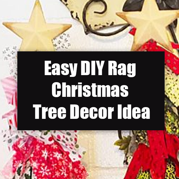 Easy DIY Rag Christmas Tree Decor Idea