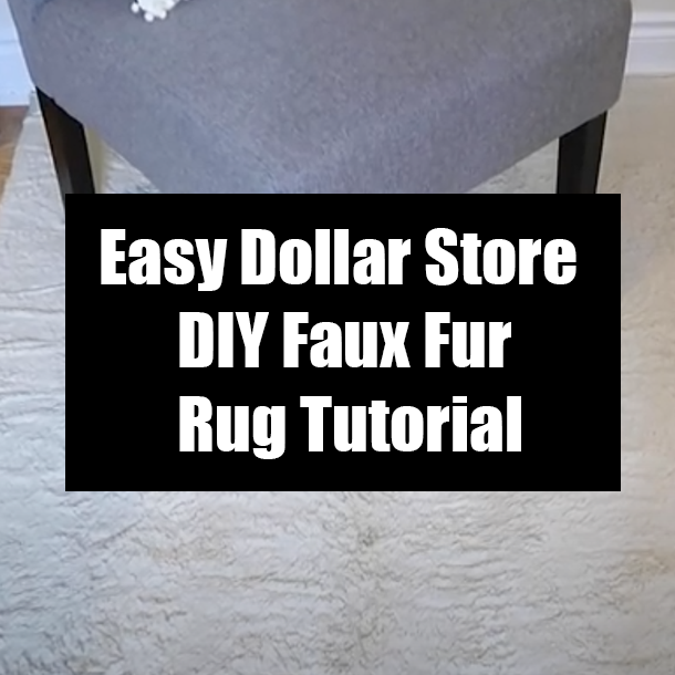 Easy Dollar Store DIY Faux Fur Rug Tutorial