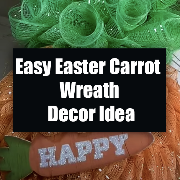 Easy Easter Carrot Wreath Decor Idea
