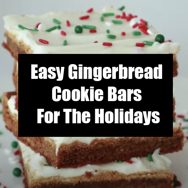 Easy Gingerbread Cookie Bars For The Holidays