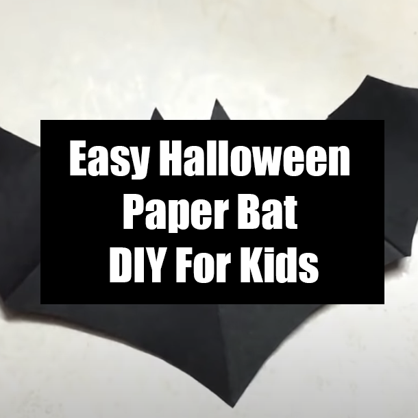 Easy Halloween Paper Bat DIY For Kids