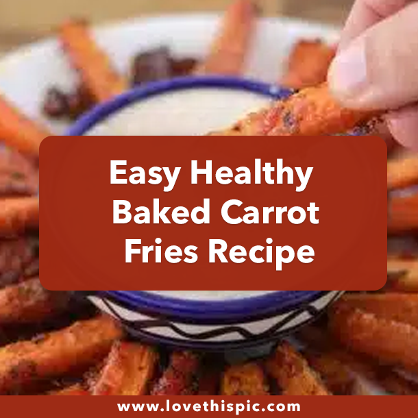 Easy Healthy Baked Carrot Fries Recipe