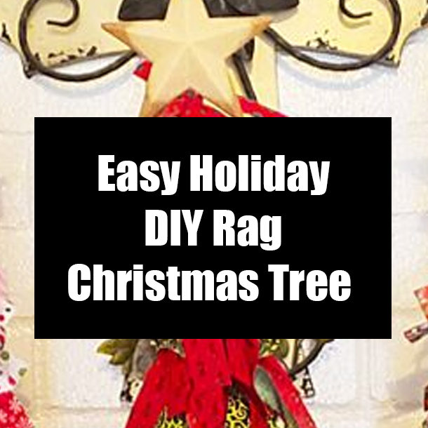Easy Holiday DIY Rag Christmas Tree