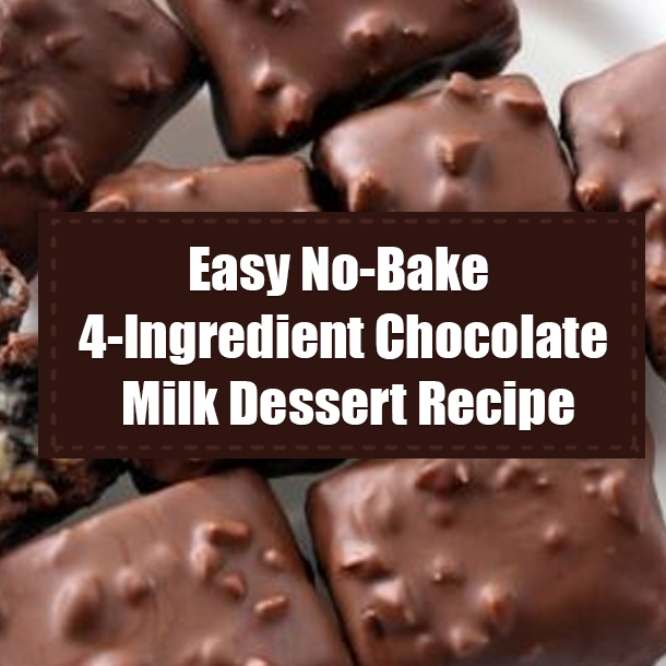 Easy No-Bake 4-Ingredient Chocolate Milk Dessert Recipe