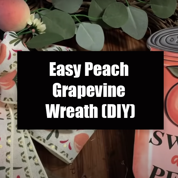 Easy Peach Grapevine Wreath (DIY)