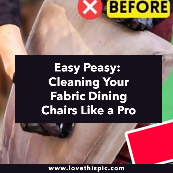 Easy Peasy: Cleaning Your Fabric Dining Chairs Like a Pro