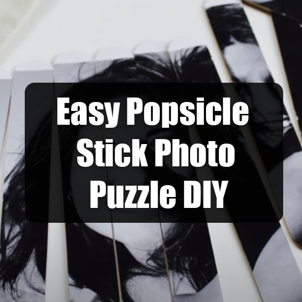Easy Popsicle Stick Photo Puzzle DIY