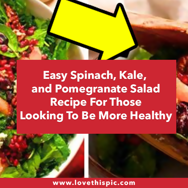 Easy Spinach, Kale, and Pomegranate Salad Recipe For Those Looking To Be More Healthy