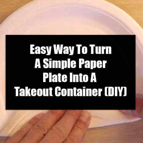 Easy Way To Turn A Simple Paper Plate Into A Takeout Container (DIY)
