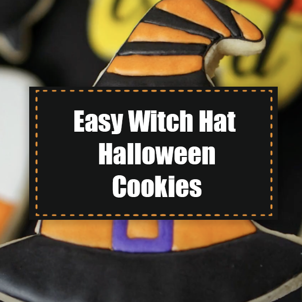 Easy Witch Hat Halloween Cookies
