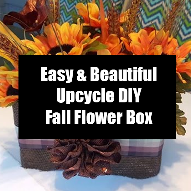 Easy & Beautiful Upcycle DIY Fall Flower Box