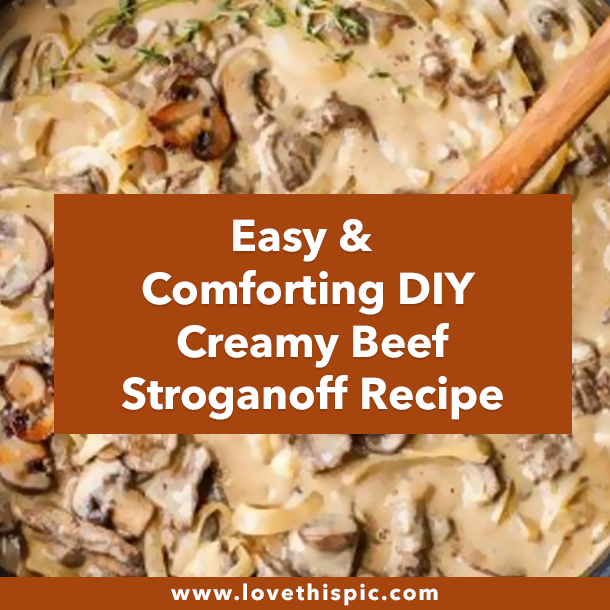 Easy & Comforting DIY Creamy Beef Stroganoff Recipe