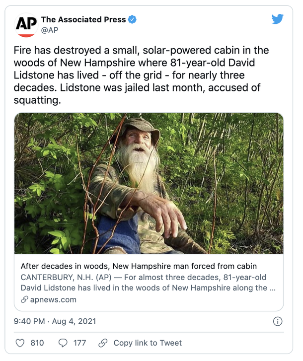 Elderly 81-year-old man forced out of the woods after living ‘off the grid’ for close to 30 years - picture 3