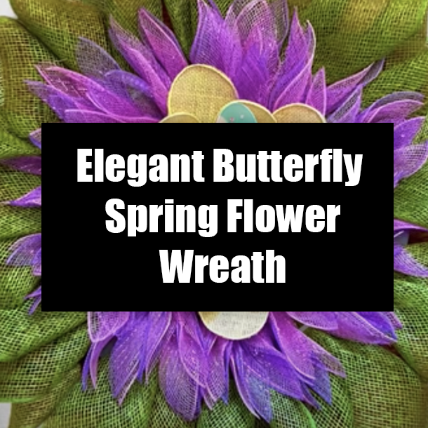 Elegant Butterfly Spring Flower Wreath