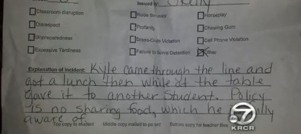 Elementary School Student Shares Lunch With Hungry Friend, Pays The Price - picture 2