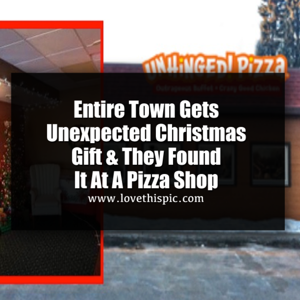 Entire Town Gets Unexpected Christmas Gift & They Found It At A Pizza Shop