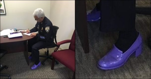 Ever See Cops In Purple Shoes? Here’s The INCREDIBLE Reason For It - picture 2