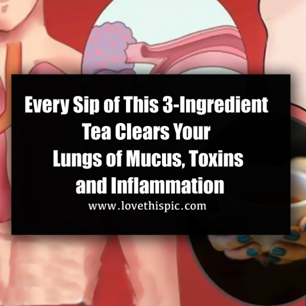 Every Sip of This 3-Ingredient Tea Clears Your Lungs of Mucus, Toxins and Inflammation