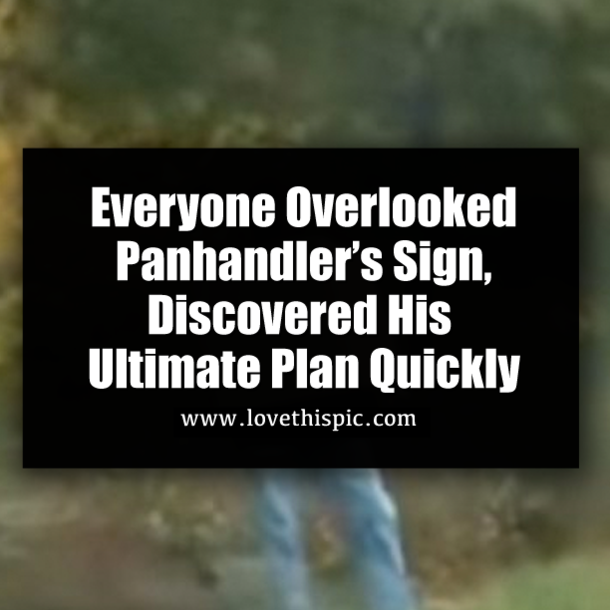 Everyone Overlooked Panhandler’s Sign, Discovered His Ultimate Plan Quickly