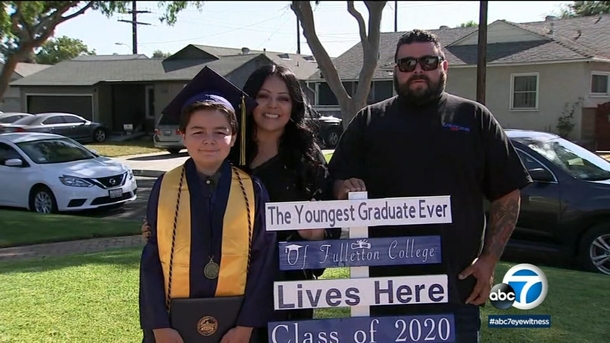 Everyone say congrats to the youngest student to ever graduate from Fullerton College! - picture 3
