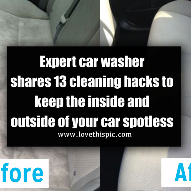 Expert car washer shares 13 cleaning hacks to keep the inside and outside of your car spotless