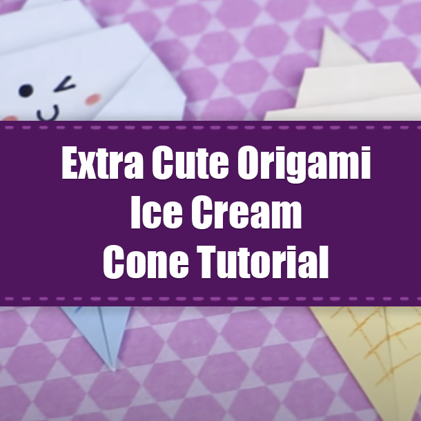 Extra Cute Origami Ice Cream Cone Tutorial