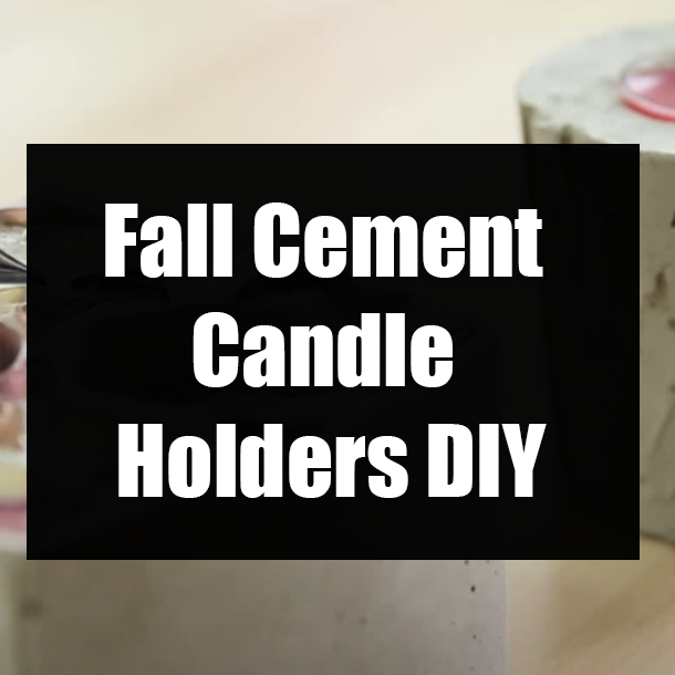 Fall Cement Candle Holders DIY
