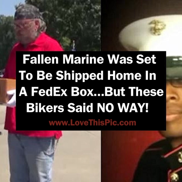 Fallen Marine Was Being Shipped Home In A Fedex Box Until These Bikers Stepped In And Did THIS!