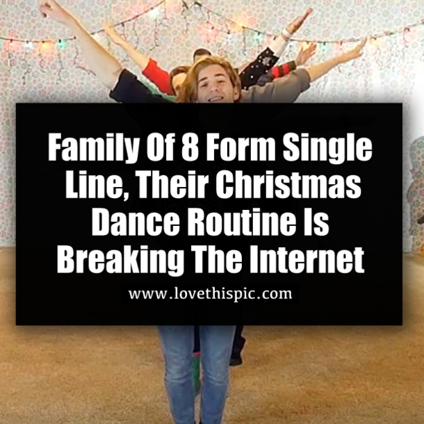 Family Of 8 Form Single Line, Their Christmas Dance Routine Is Breaking The Internet