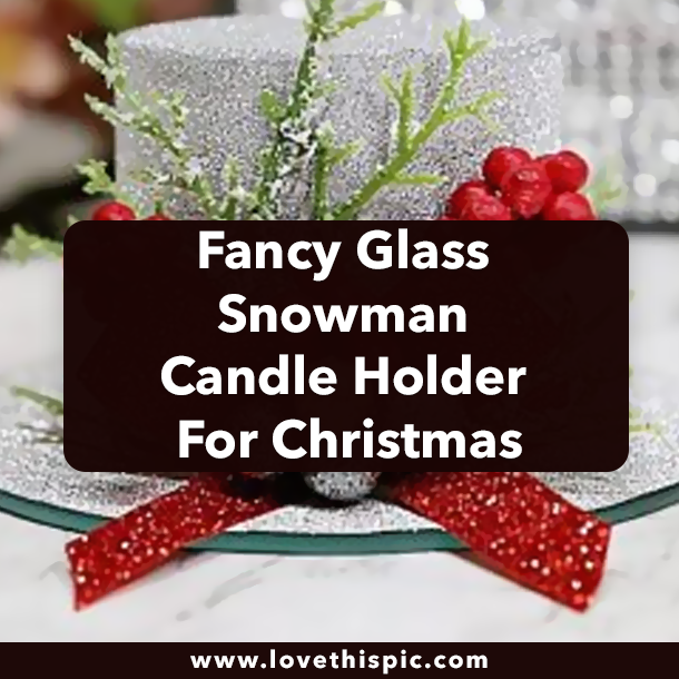 Fancy Glass Snowman Candle Holder For Christmas