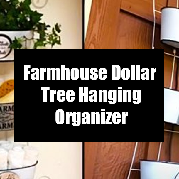 Farmhouse Dollar Tree Hanging Organizer