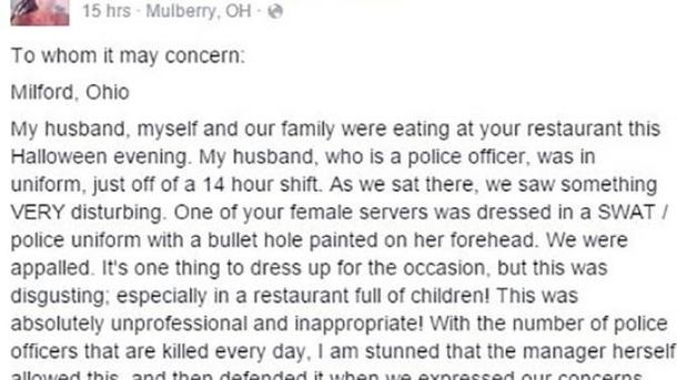 Fast Food Waitress Sparks Outrage With 'Disturbing' Halloween Costume (Photo) - picture 2