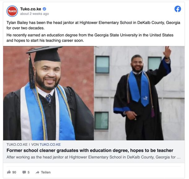 Father, 43, who cleaned elementary school for 20+ years finally graduates with teaching degree - picture 2