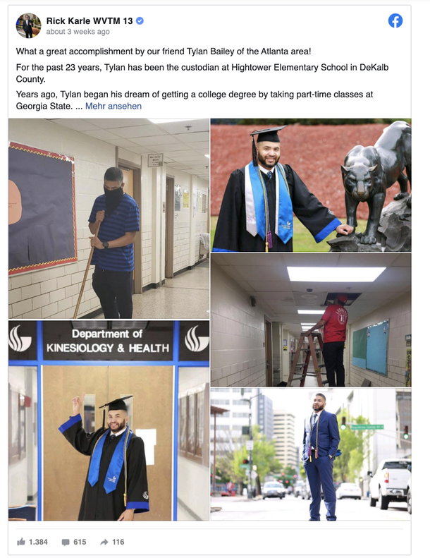 Father, 43, who cleaned elementary school for 20+ years finally graduates with teaching degree - picture 3