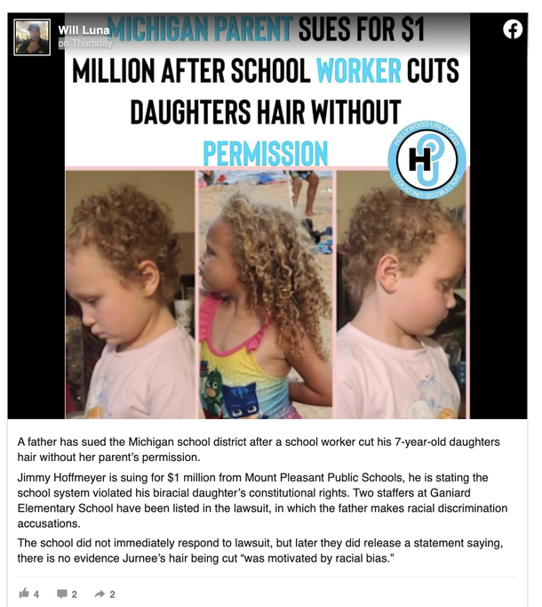Father files $1 million lawsuit after teacher cuts 7-year-old daughter’s hair without permission - picture 4