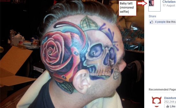 Father Gets Newborn Son's Face Tattooed On His Face But Then It Gets So Much Worse (Photos) - picture 4