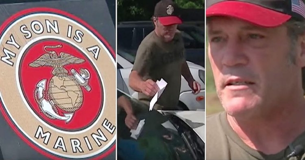 Father Of Marine Puts A Sticker On His Car, When He Came Back, He Spots A Note His Windshield That He Couldn't Believe - picture 2