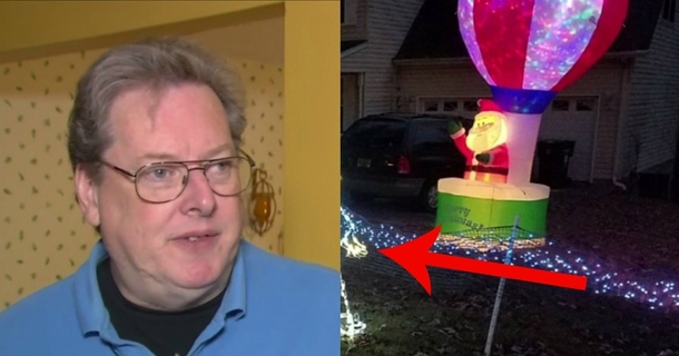Fed Up Man Sets Up Unusual Christmas Light Display, Then Police Show Up - picture 2