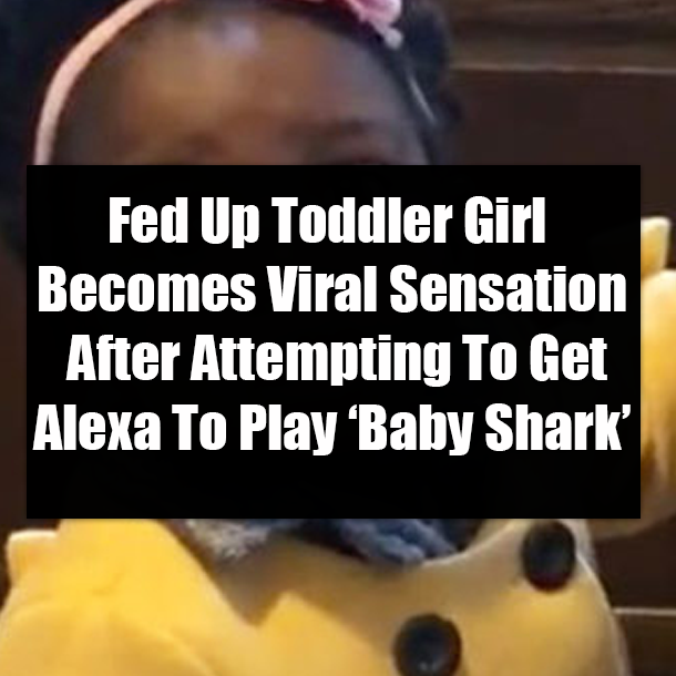 Fed Up Toddler Girl Becomes Viral Sensation After Attempting To Get Alexa To Play ‘Baby Shark’