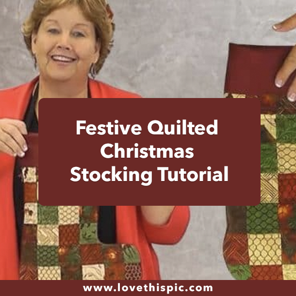 Festive Quilted Christmas Stocking Tutorial