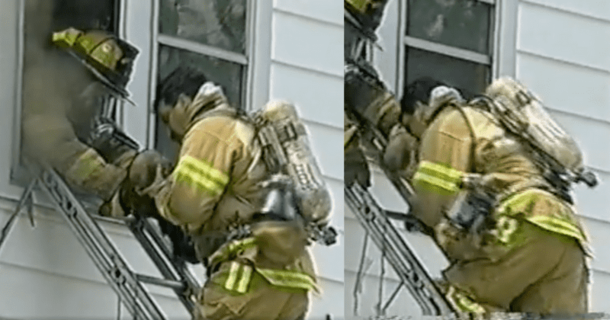 Firefighter saved baby's life by giving CPR while swiftly climbing down the ladder - picture 3