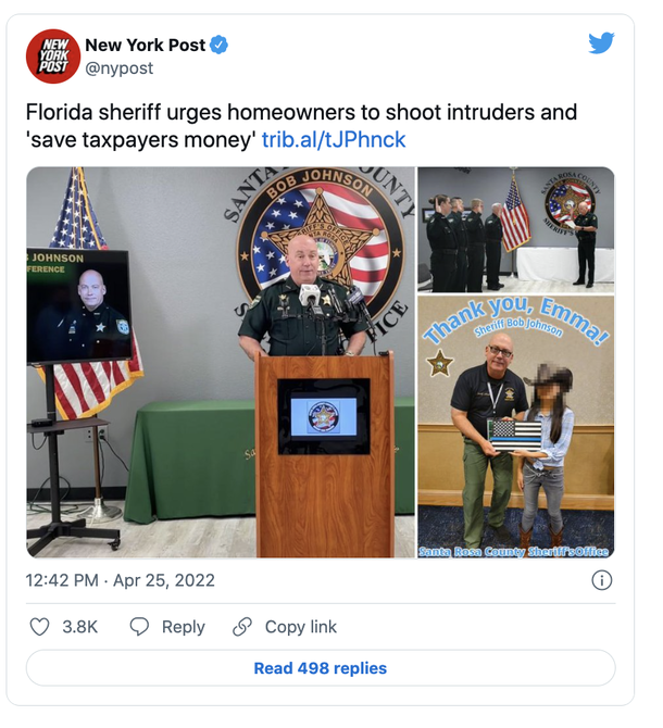Florida sheriff tells residents to shoot home intruders and “save taxpayers money” - picture 2