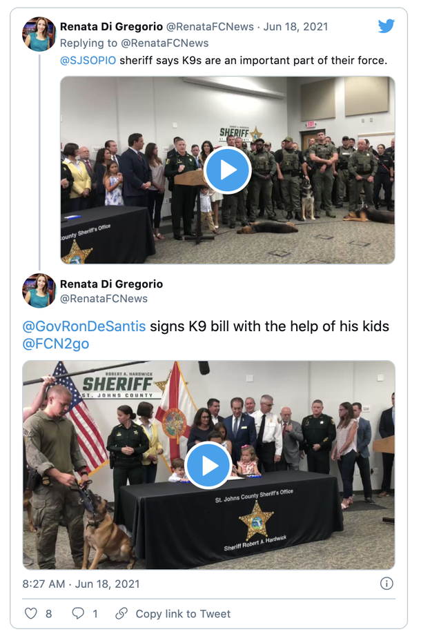 Florida’s governor signs bill that will allow first responders to help treat and transport injured police K9s - picture 2