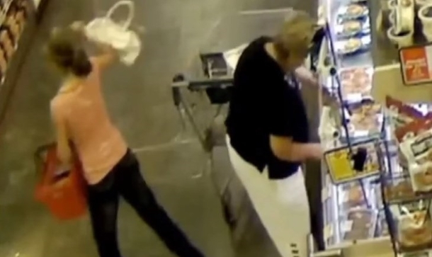Footage From Supermarket Exposes Shocking  Moment As Man Creeps Up On Woman As Other Shoppers Look - picture 2