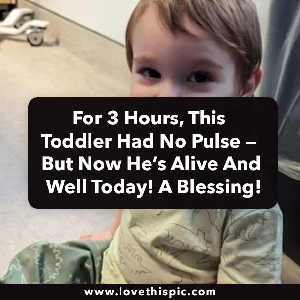 For 3 Hours, This Toddler Had No Pulse — But Now He’s Alive And Well Today! A Blessing!