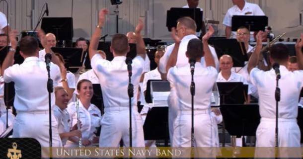 Four Navy Sailors Step On Stage With Their Backs Turned, Now Wait Until They Turn Around - picture 2