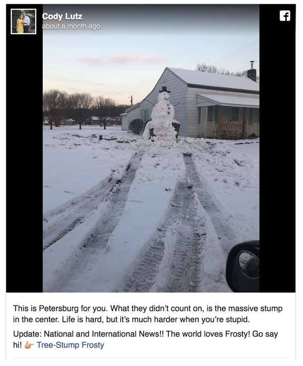 Friendly Snowman Gets The Last Laugh After Vandal Tries To Run It Over With A Car And Fails - picture 3