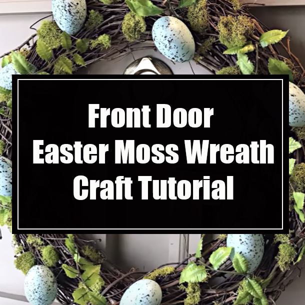 Front Door Easter Moss Wreath Craft Tutorial